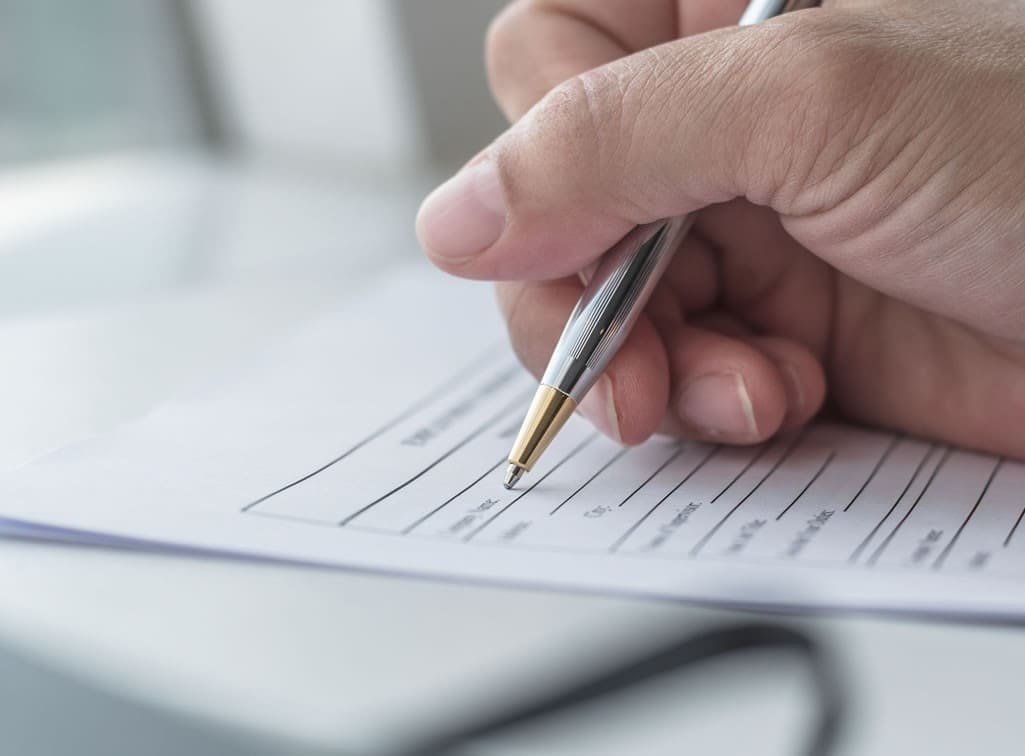 Meldezettel ausfüllen