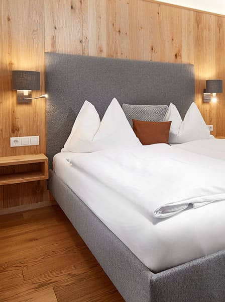 Schlafzimmer in den Appartements vom Moabauer