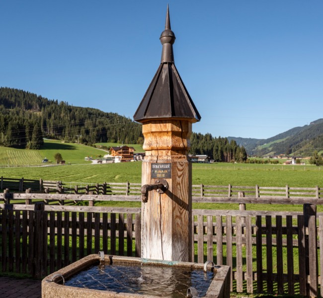 Brunnen mit Quellwasser am Kinderbauernhof